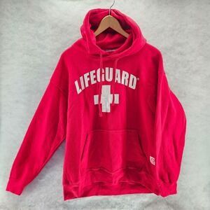 Lifeguard Red Hoodie Sweatshirt Officially Licensed Est. 1952 Medium Unisex NWOT